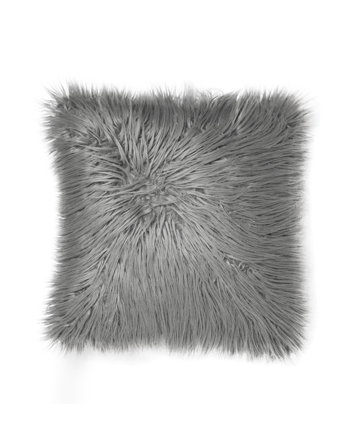 Dormify Faux Mongolian Square Pillow, 18" X 18", Ultra-cute Styles To Personalize Your Room In Mongolian Grey
