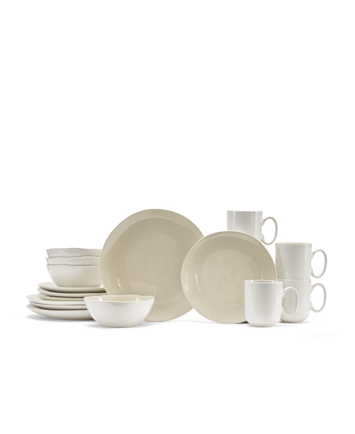 Selmar Dinnerware 16 Piece Set, Service for 4 - Natural