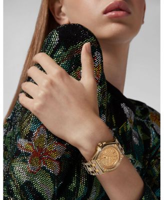 Women's Plein Extreme Gold Ion Plated Stainless Steel Bracelet Watch 38mm