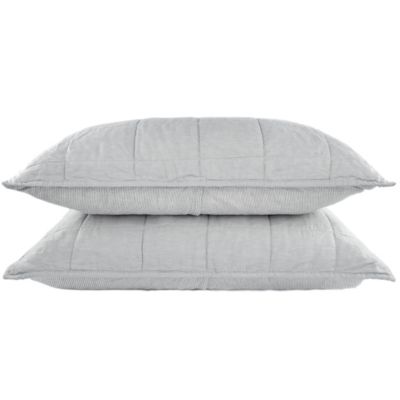 French Linen Quilted Sham Set - King