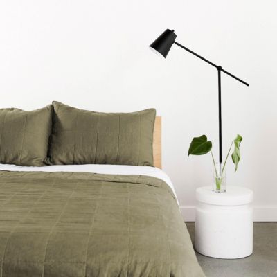 French Linen Quilted Sham Set - King