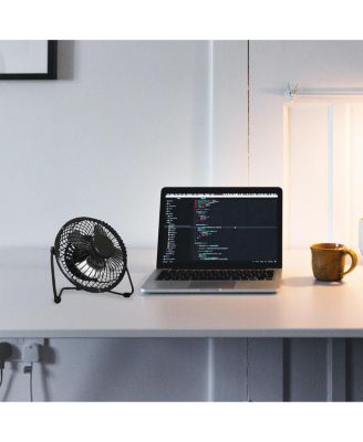 4 in. Personal Metal Fan in Black