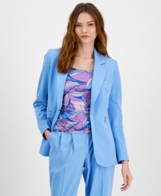 Bar III - Women's Snap-Button Zip-Pocket Blazer
