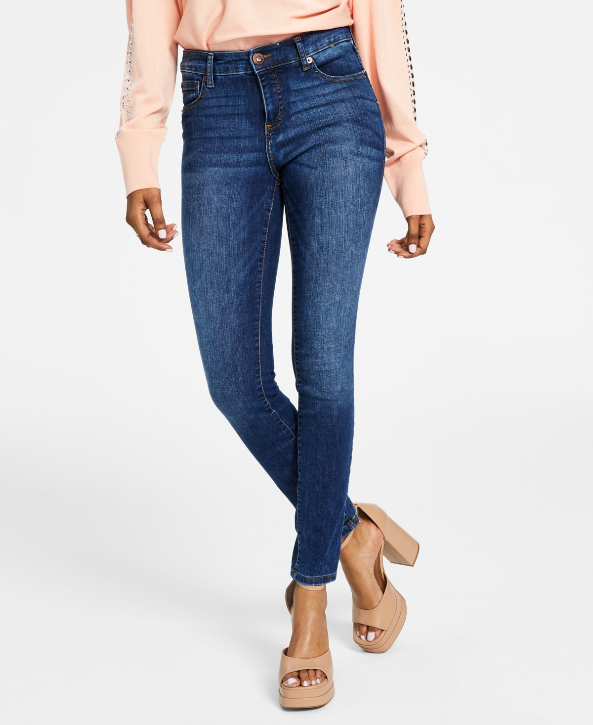 Inc International Concepts Women's Mid Rise Skinny Jeans, Created for Macy's