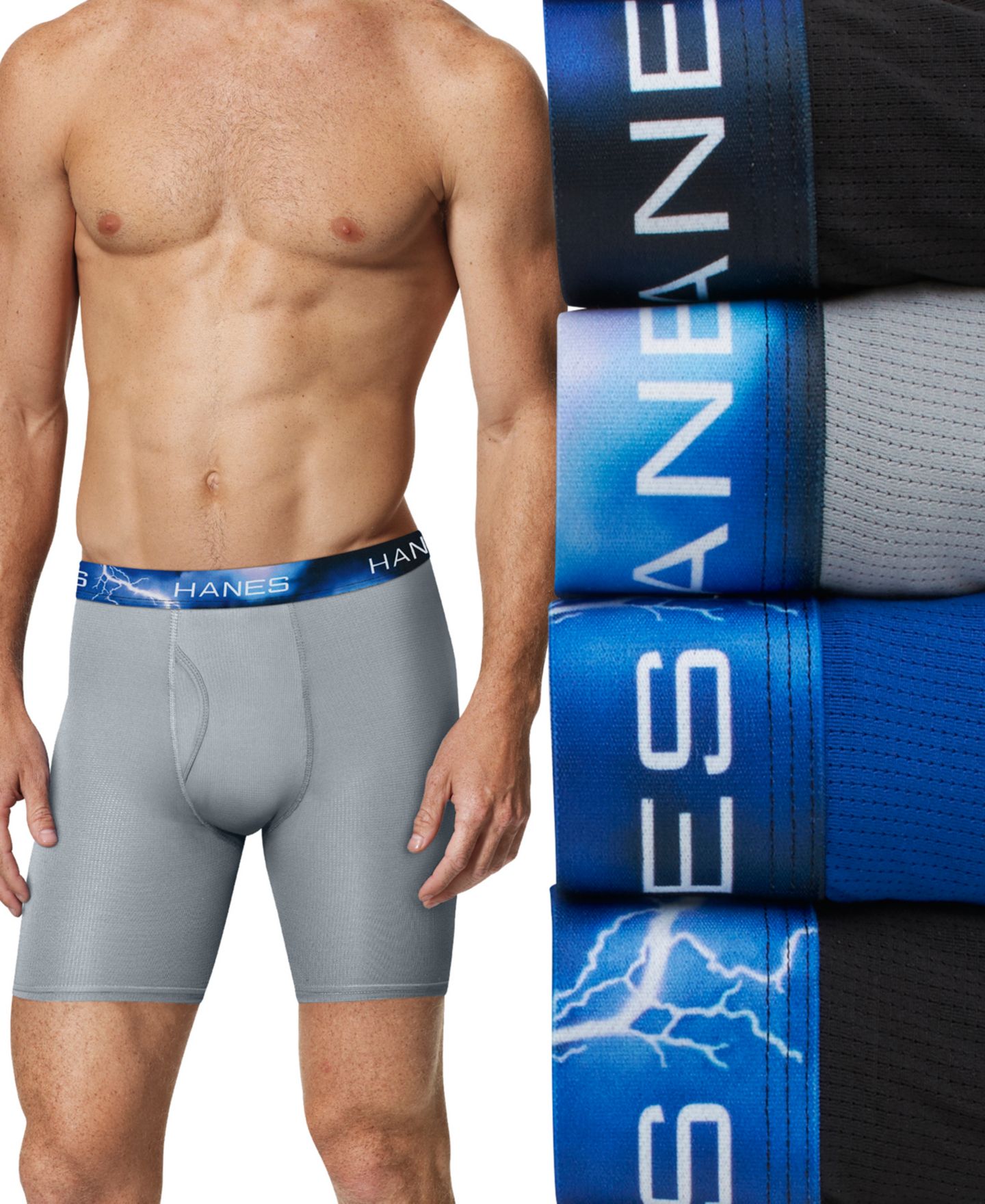 Трусы-боксеры Classics Ultimate® Moisture-Wicking для мужчин, сетка, 4 шт. — Hanes, цвет: Assorted — фото 4
