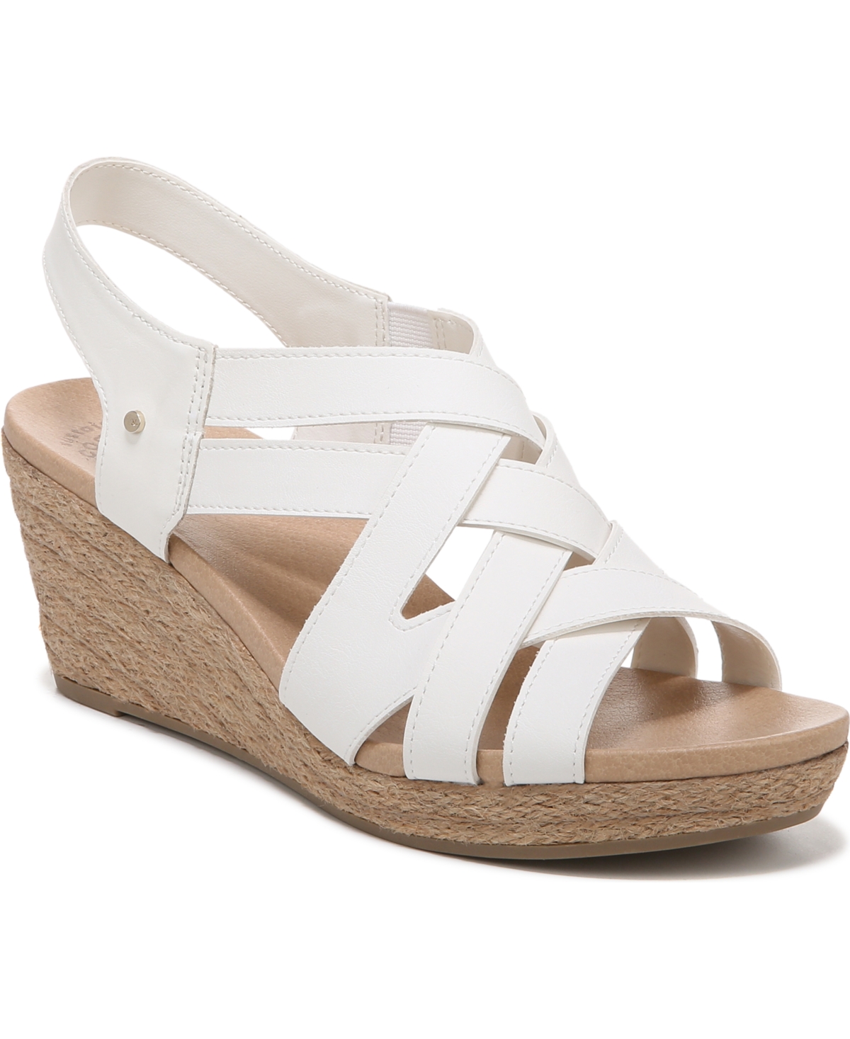 Dr. Scholl's Women's Everlasting Ankle Strap Sandals In White Faux Leather