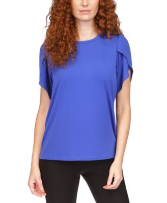 Michael Kors - Petite Solid Petal Sleeve Top