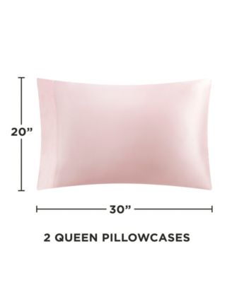 Satin 2 Piece Pillow Case Set, Queen