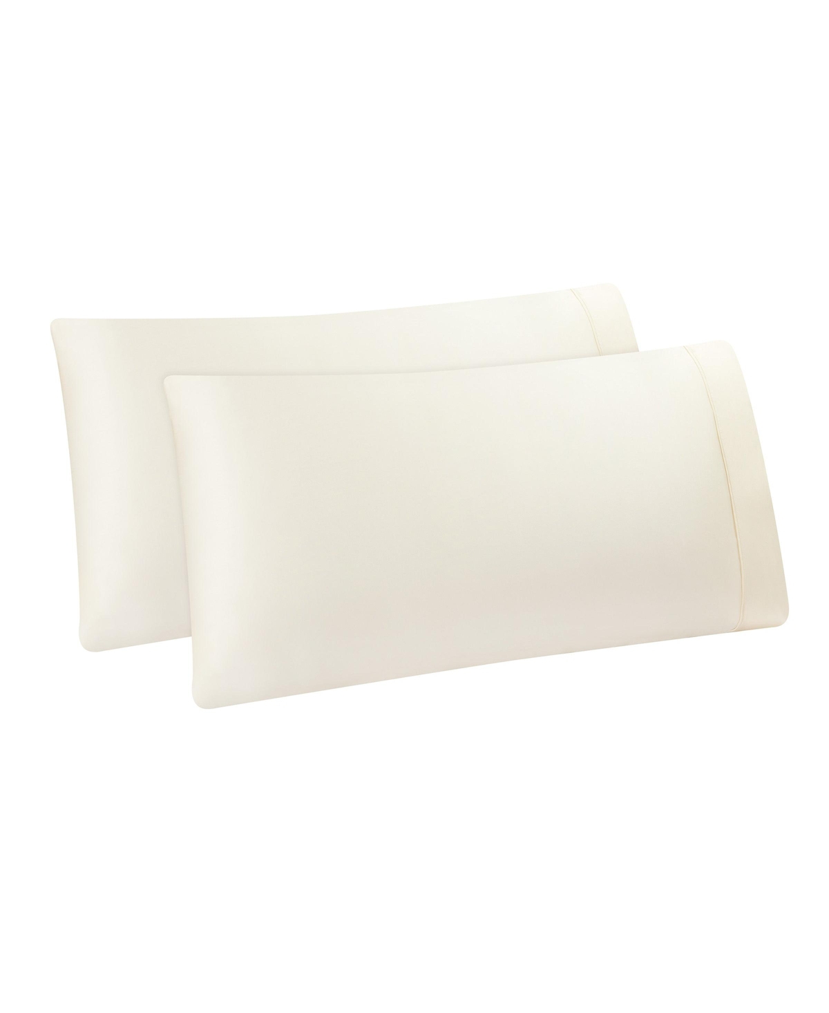 Aston And Arden Eucalyptus Tencel King Size Pillowcase Pairs, Ultra Soft, Cooling, Eco-friendly, Sus In Cream