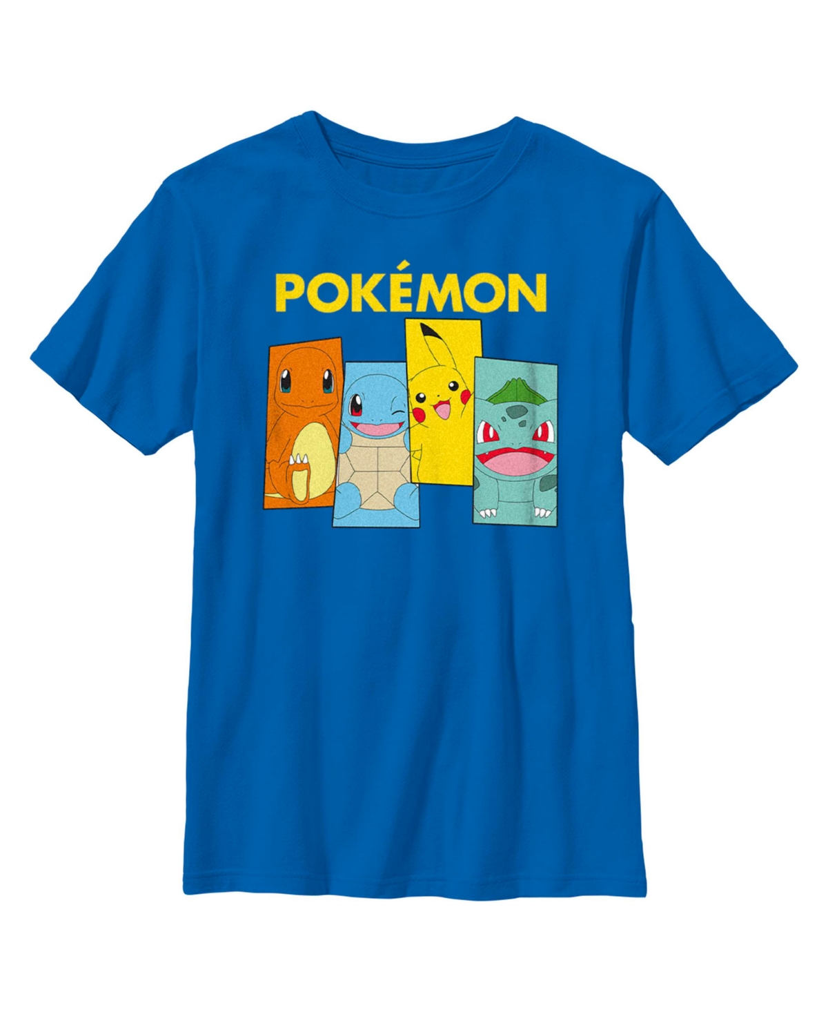 Nintendo Kids' Boy's Pokemon Favorite Character Portraits Child T-shirt In Royal Blue