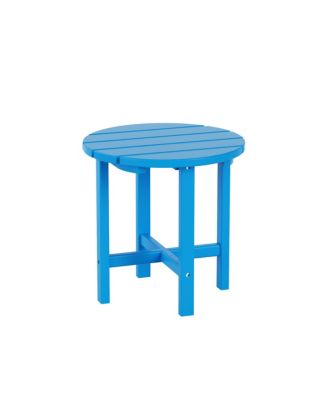 All-Weather Outdoor Patio Round Poly Adirondack Side Table