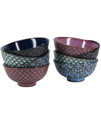 Set of Eight Ooh La La Arabella Bowls, 10 oz