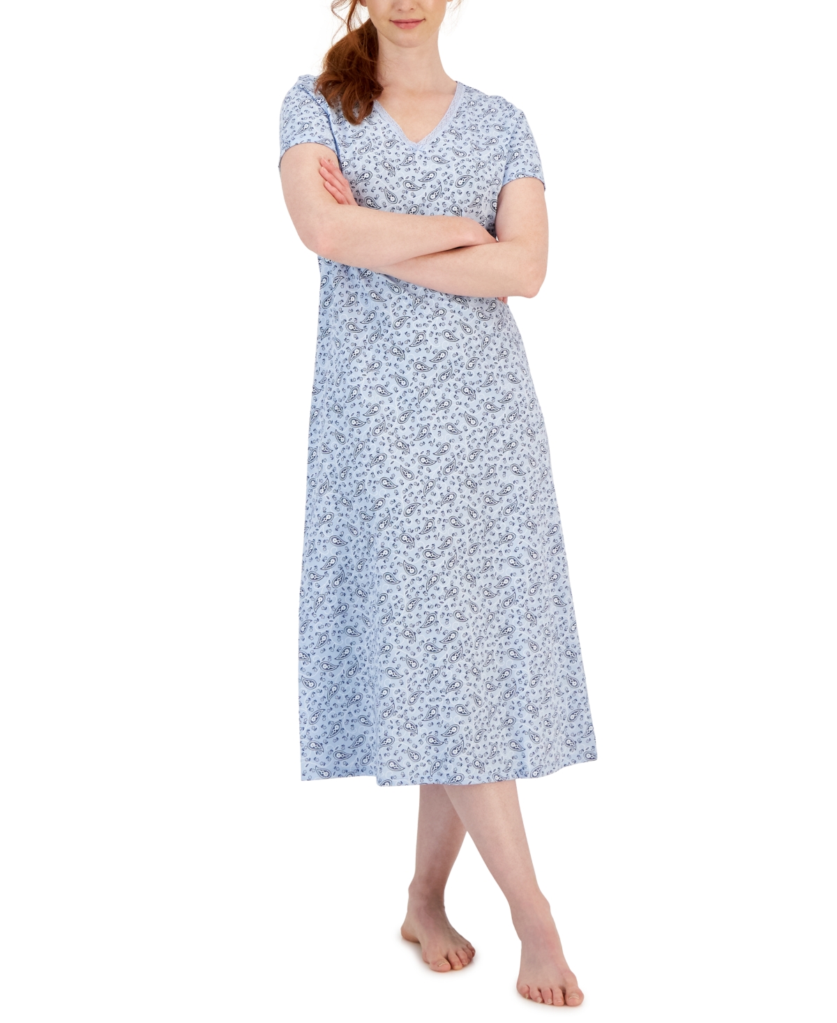Charter Club Women s Cotton Lace trim Essentials Nightgown