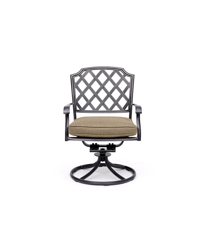 Agio Vintage II Outdoor Swivel Chair with Outdura® Cushions, Created