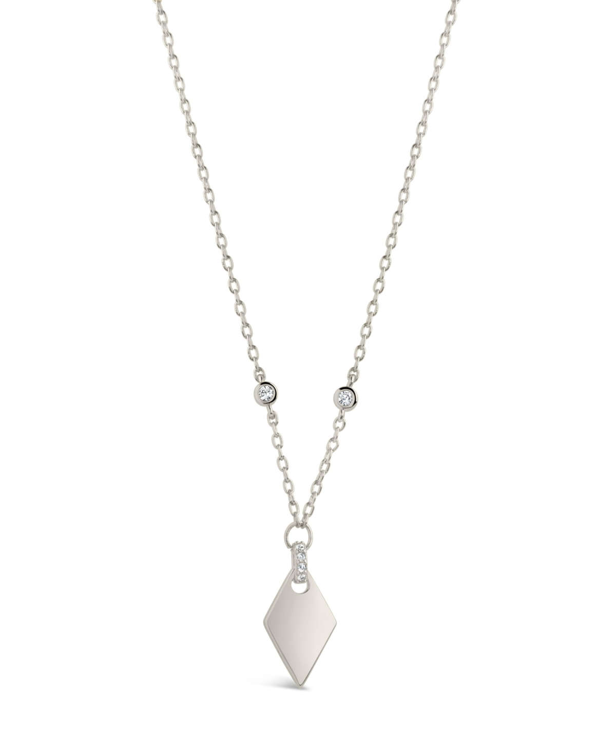 Sterling Forever Louise Pendant Necklace In Grey