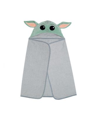 Baby Boys Star Wars The Child/Baby Yoda/Grogu Gray Hooded Bath Towel