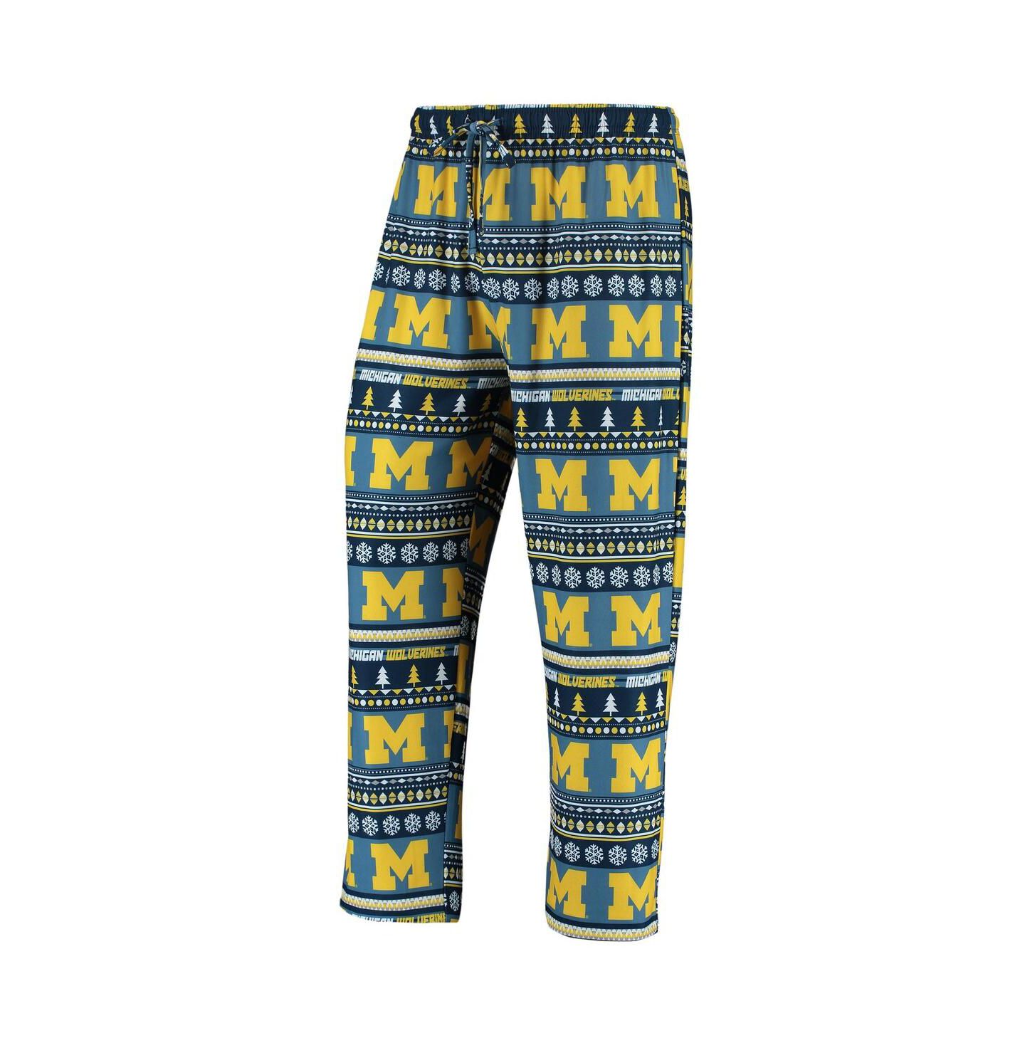 Мужская пижама Concepts Sport Michigan Wolverines Ugly Sweater, Navy — фото 2