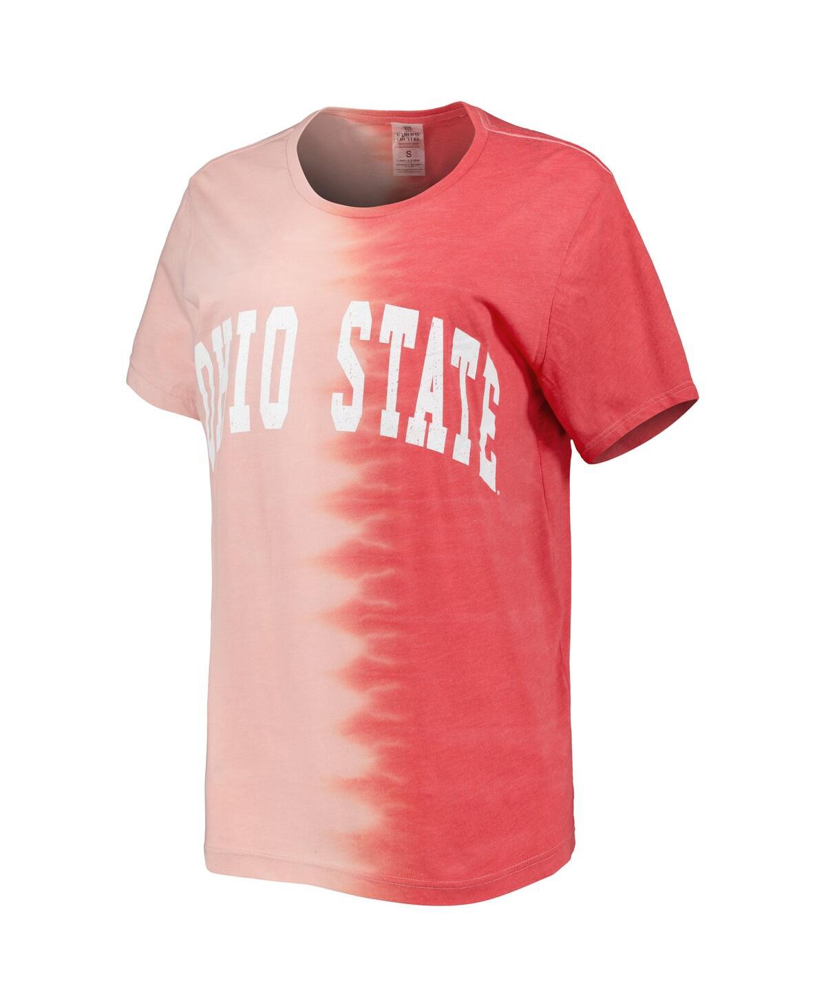Shop Gameday Couture Women's  Scarlet Ohio State Buckeyes Find Your Groove Split-dye T-shirt