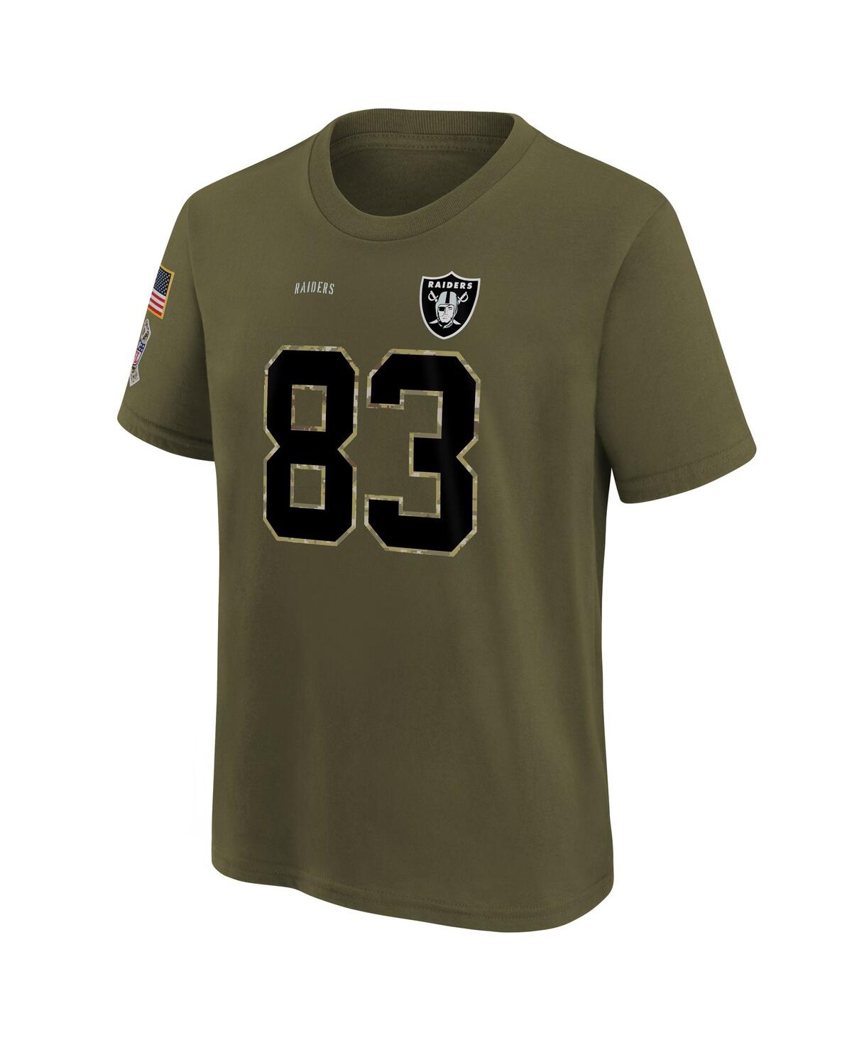 Shop Nike Big Boys  Darren Waller Olive Las Vegas Raiders 2022 Salute To Service Name And Number T-shirt