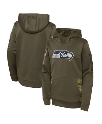 Big Boys Nike Olive Seattle Seahawks 2022 Salute To Service Performance Pullover Hoodie Macy s