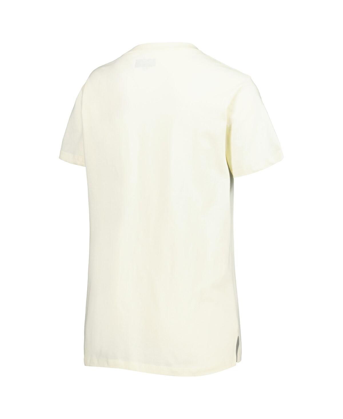 NEW ERA WOMEN'S NEW ERA CREAM ARIZONA CARDINALS CHROME SIDELINE T-SHIRT 