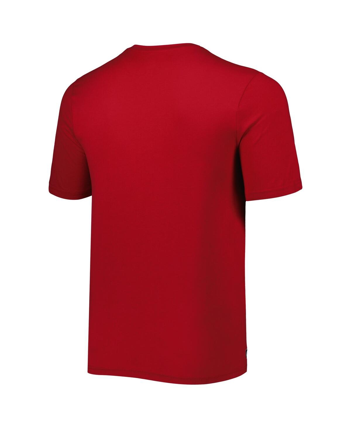NEW ERA MEN'S NEW ERA RED ATLANTA FALCONS COMBINE AUTHENTIC TRAINING HUDDLE UP T-SHIRT 