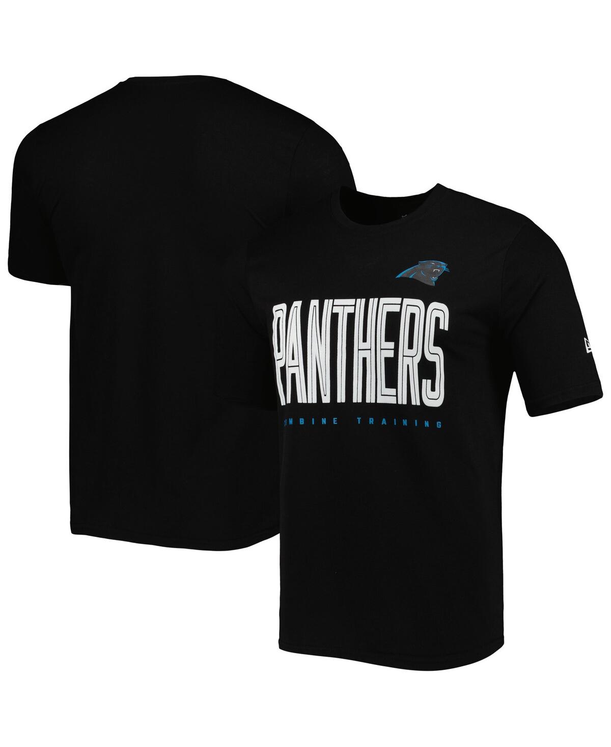 NEW ERA MEN'S NEW ERA BLACK CAROLINA PANTHERS COMBINE AUTHENTIC TRAINING HUDDLE UP T-SHIRT 