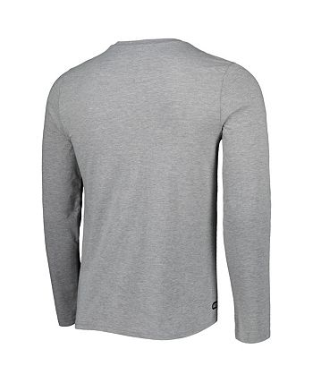 Men's New Era Heathered Gray Las Vegas Raiders Combine Authentic Red Zone Long Sleeve T-Shirt Size: Small