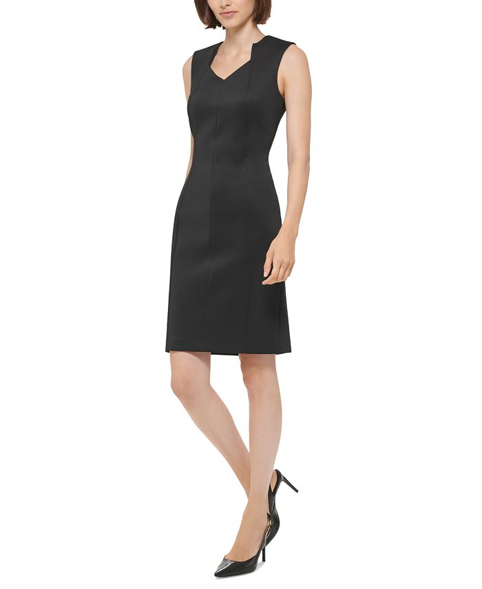 Calvin Klein Women's Sleeveless SeaSheath Dress Black Size 2