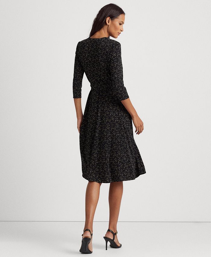 Lauren Ralph Lauren Women's Print Surplice Jersey Dress - Macy's