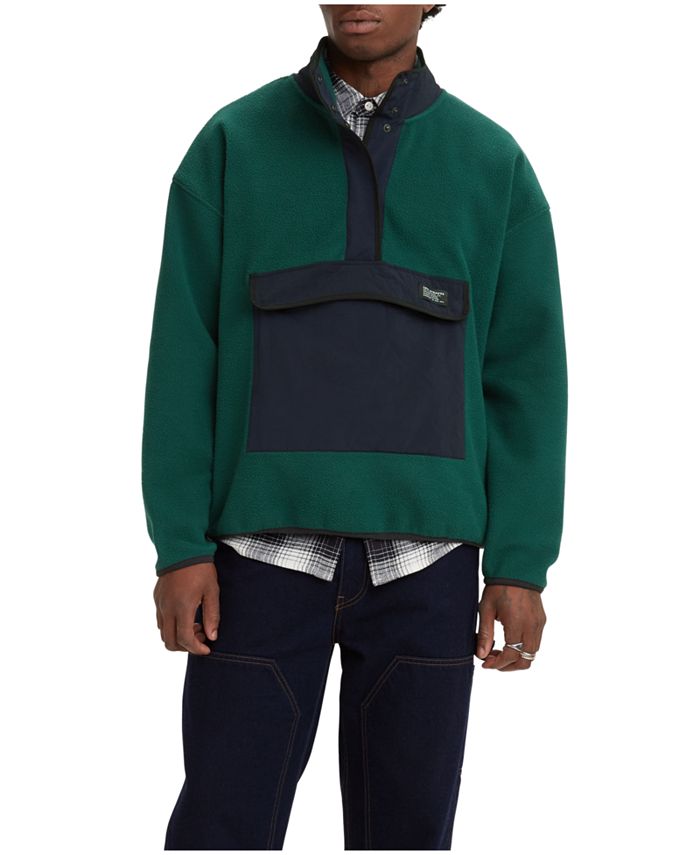Levi's Men's Polar Fleece Mock Neck Oversized Sweatshirt & Reviews -  Hoodies & Sweatshirts - Men - Macy's