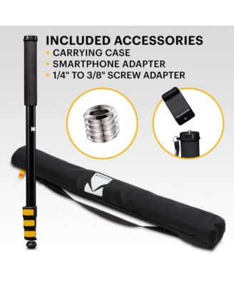 72 in Portable Lightweight Aluminum Monopod W/Smartphone Adapter