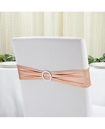 Juvale Gold Chair Sashes With Silver Buckles For Wedding Reception