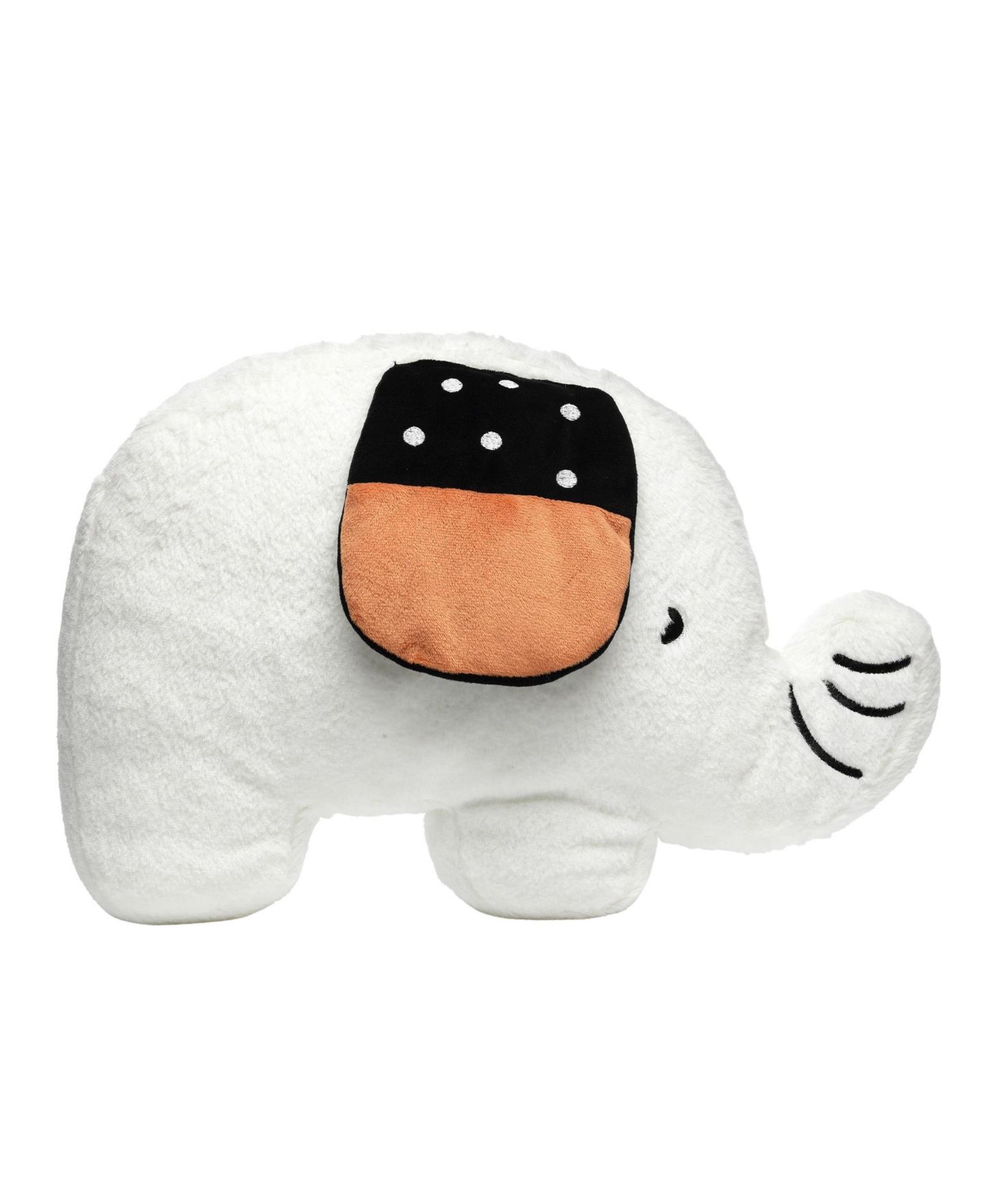 Детская мягкая игрушка Lambs & Ivy Elephant Patchwork Jungle Two-Toned Ears Plush, цвет: Белый — фото 1