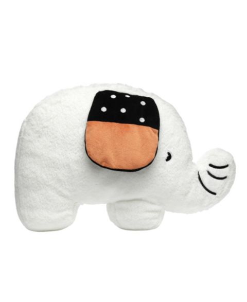 Детская мягкая игрушка Lambs & Ivy Elephant Patchwork Jungle Two-Toned Ears Plush, цвет: Белый