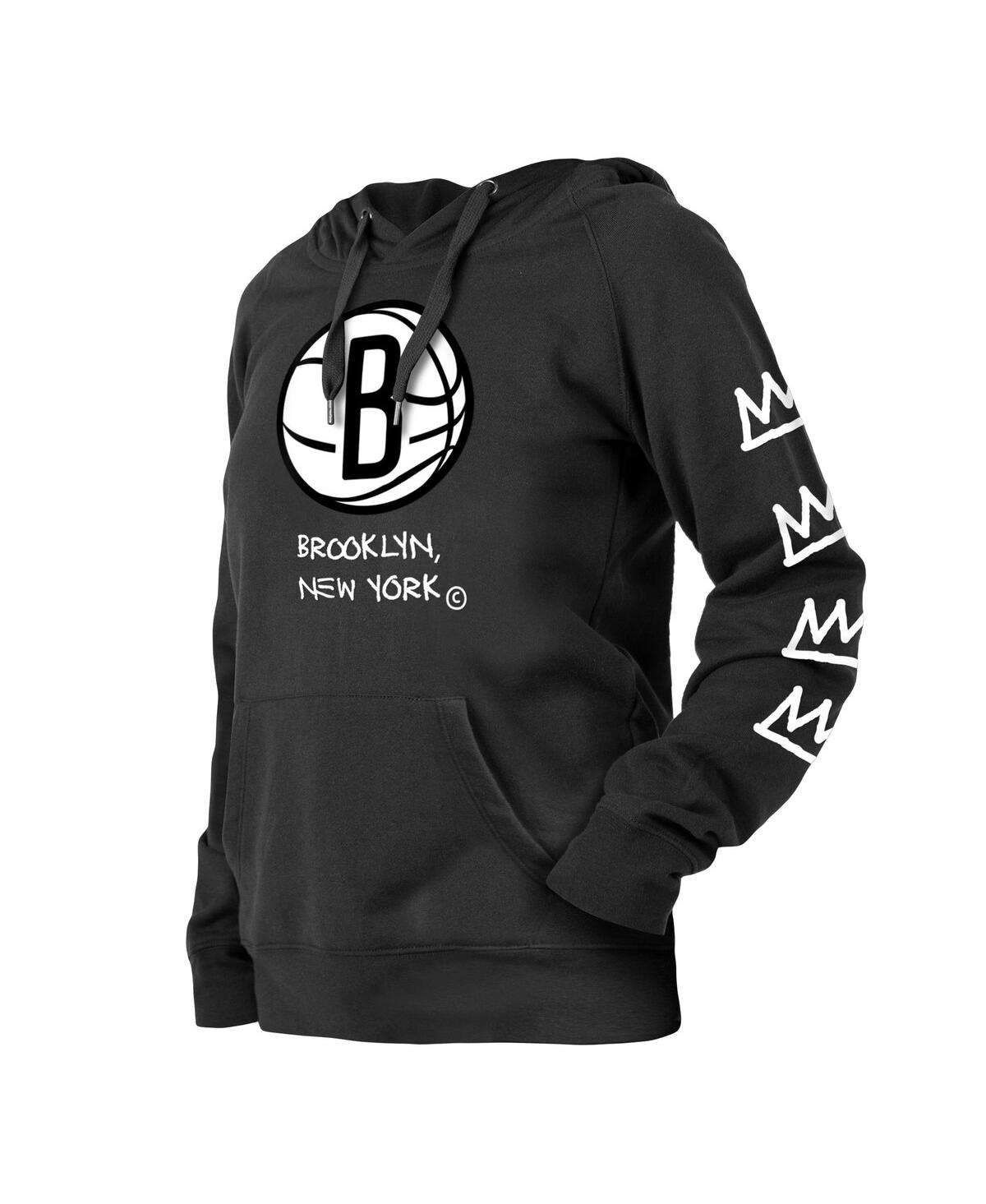 NEW ERA WOMEN'S NEW ERA BLACK BROOKLYN NETS 2022/23 CITY EDITION PULLOVER HOODIE 