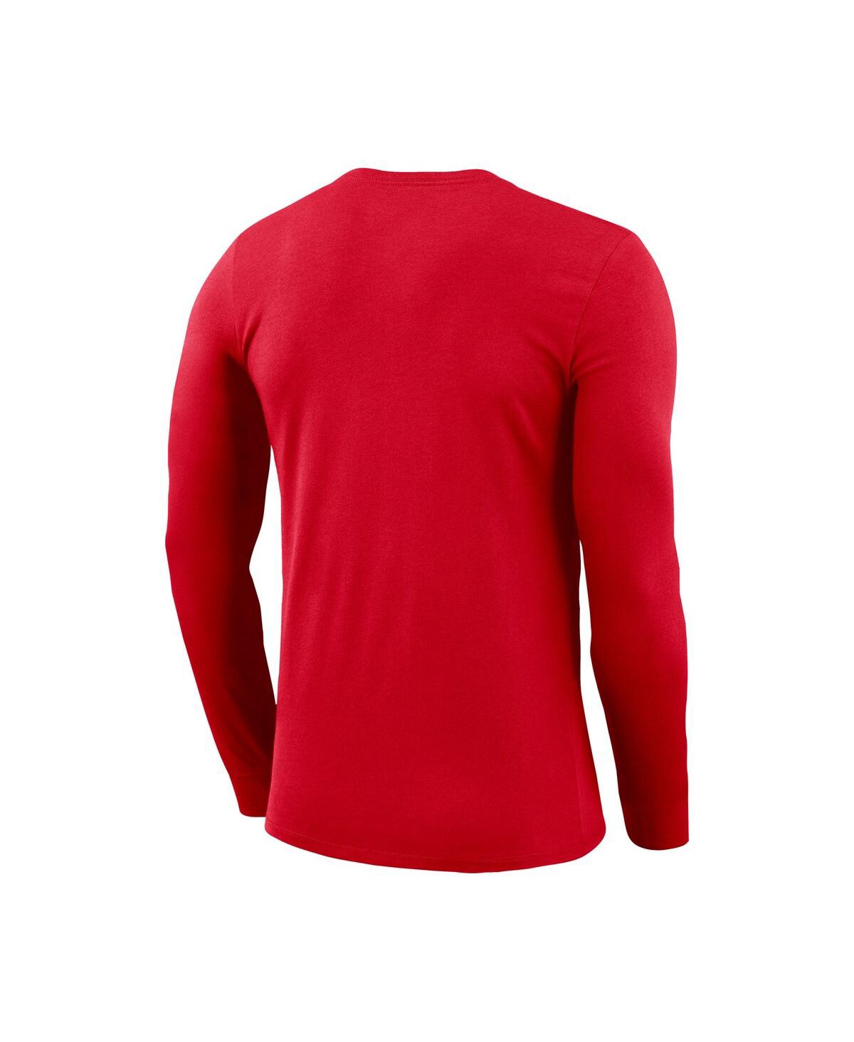 Shop Nike Men's  Red Canada Soccer Primary Logo Legend Performance Long Sleeve T-shirt