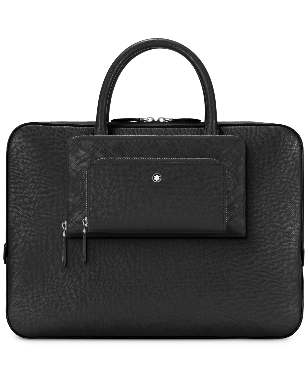 Sartorial Leather Briefcase Document Case - Black
