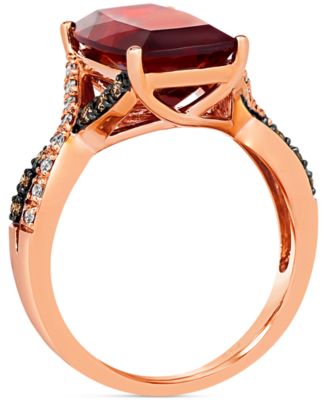 Pomegranate Garnet (6-3/4 ct. t.w.) & Diamond (1/4 ct. t.w.) Statement Ring in 14k Rose Gold