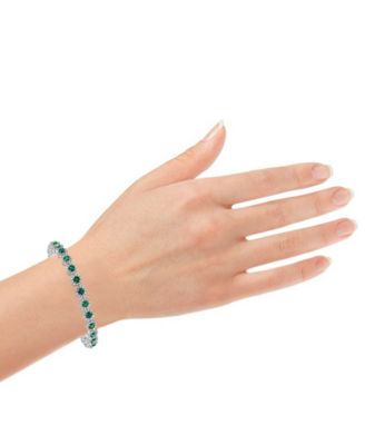 Sapphire (5-1/2 ct. t.w.) & Diamond (3 ct. t.w) Tennis Bracelet in 14k White Gold (Also in Ruby and Emerald)