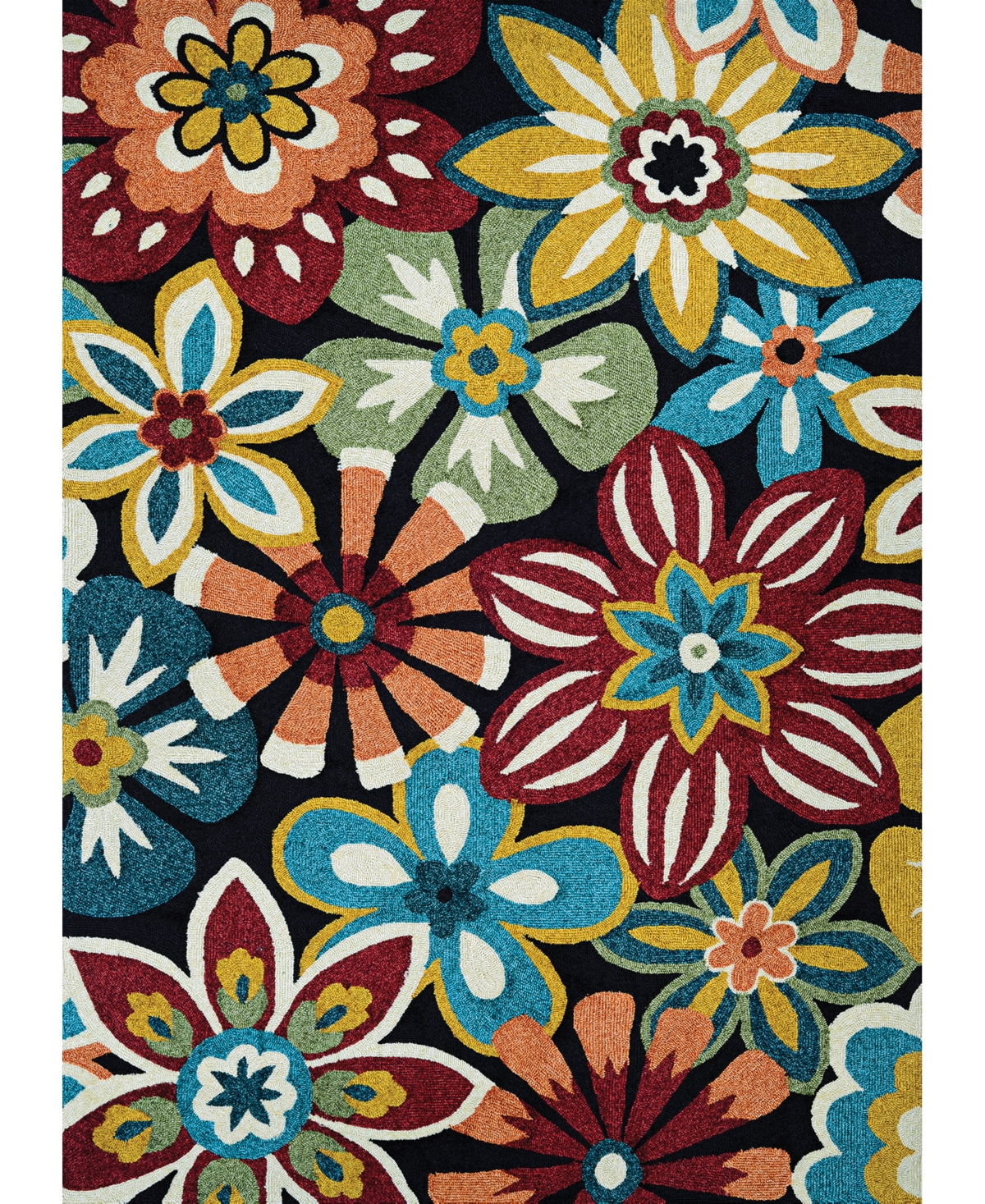 Couristan Covington Geranium 5'6in x 8' Area Rug - Navy, Multi