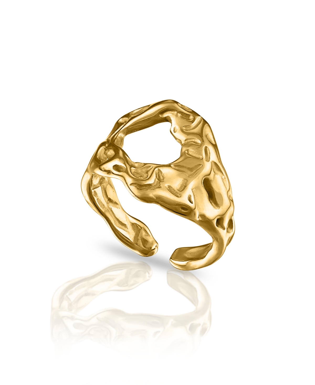 Oma The Label The Skog Stainless Steel Ring In Gold