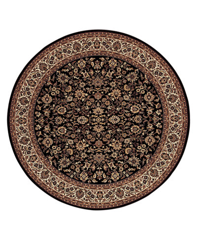Couristan Rugs, Everest Isfahan Black Round