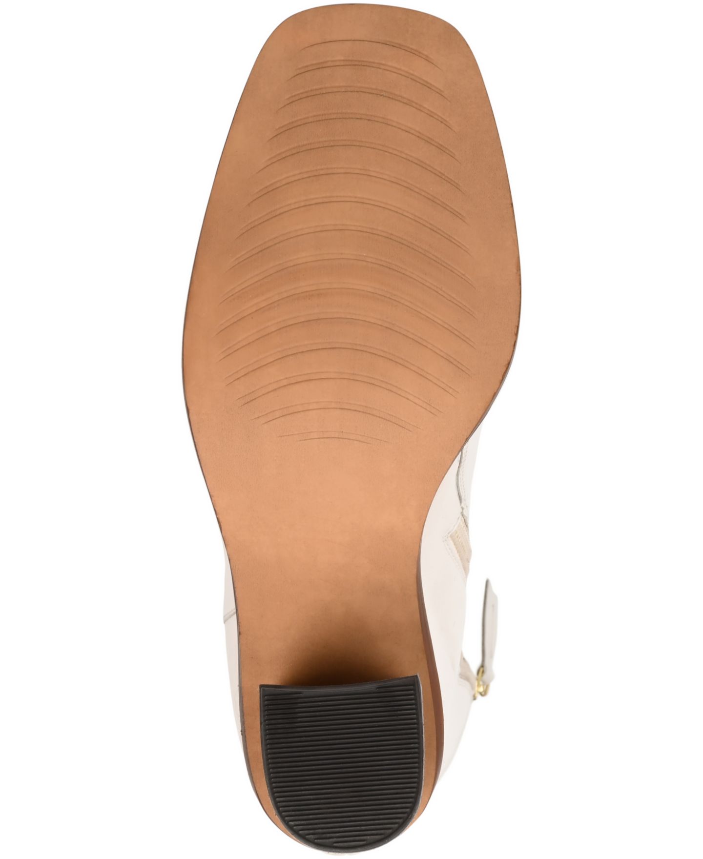 Женские ботинки Journee Signature Tamori Stacked Heel Knee High, цвет: Костяной — фото 5