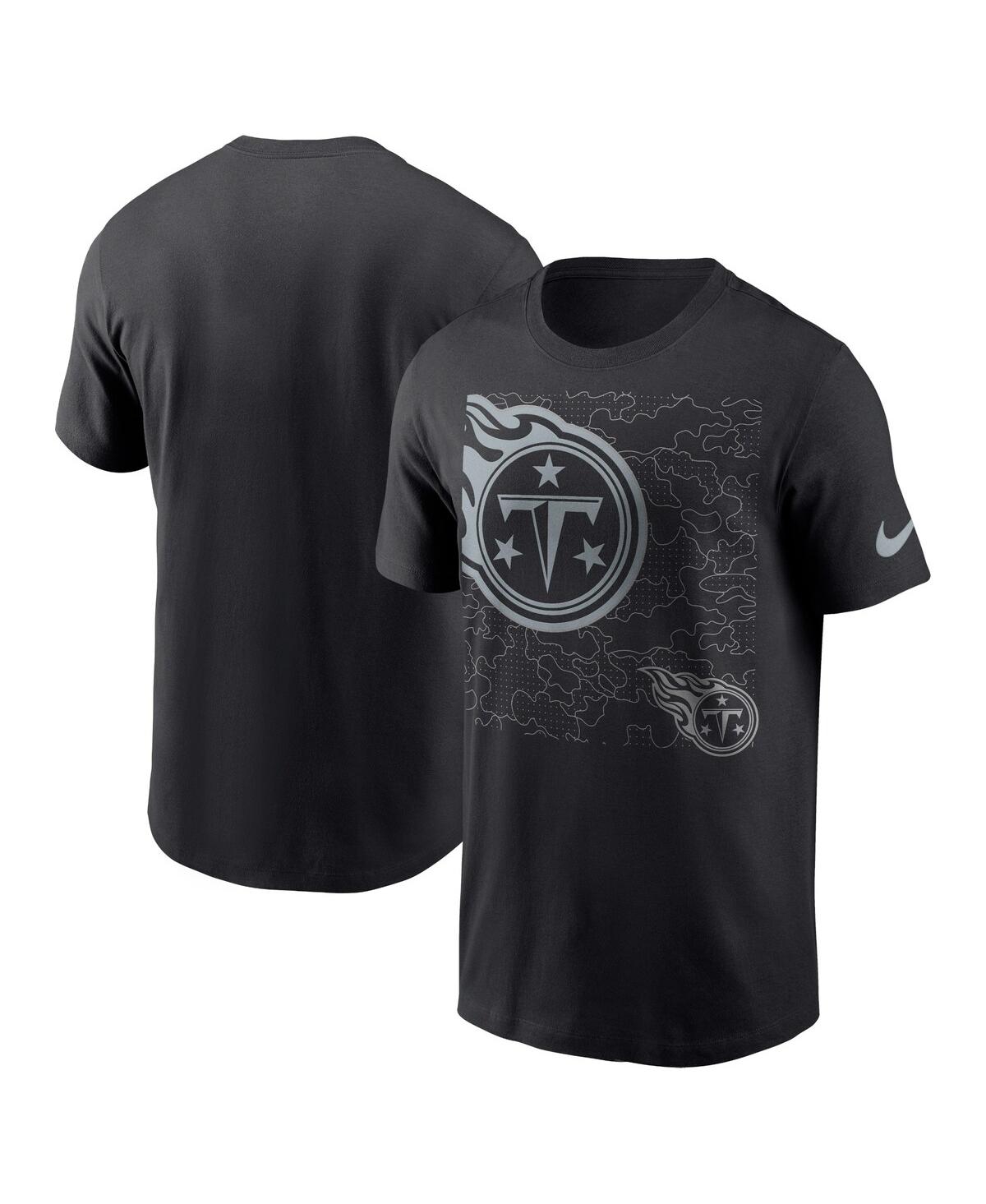 Nike Men's Rflctv Logo (nfl Tennessee Titans) T-shirt In Black