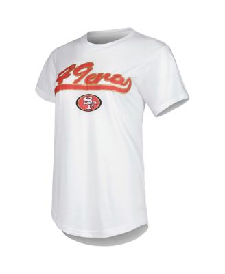 Women's White, Charcoal San Francisco 49ers Sonata T-shirt and Leggings Sleep Set