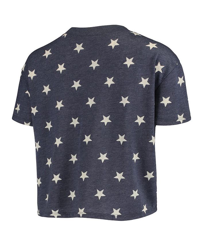 T-shirt Star Gris Femme - Motif Géométrique, Basique Col Rond