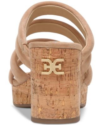 thumbnail image 2 of Sam Edelman Women's Yuki Wedge Sandal - Multi-Strap Puffer Design Fashion Sandals 2 of 11