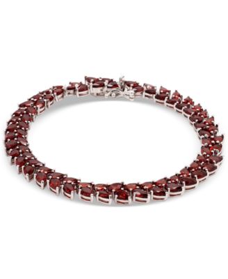 Macy's - Amethyst Pear Double Row Bracelet (19-1/2 ct. t.w.) in Sterling Silver (Also in Sky Blue Topaz, Garnet, Truffle Sapphire,  & Citrine)