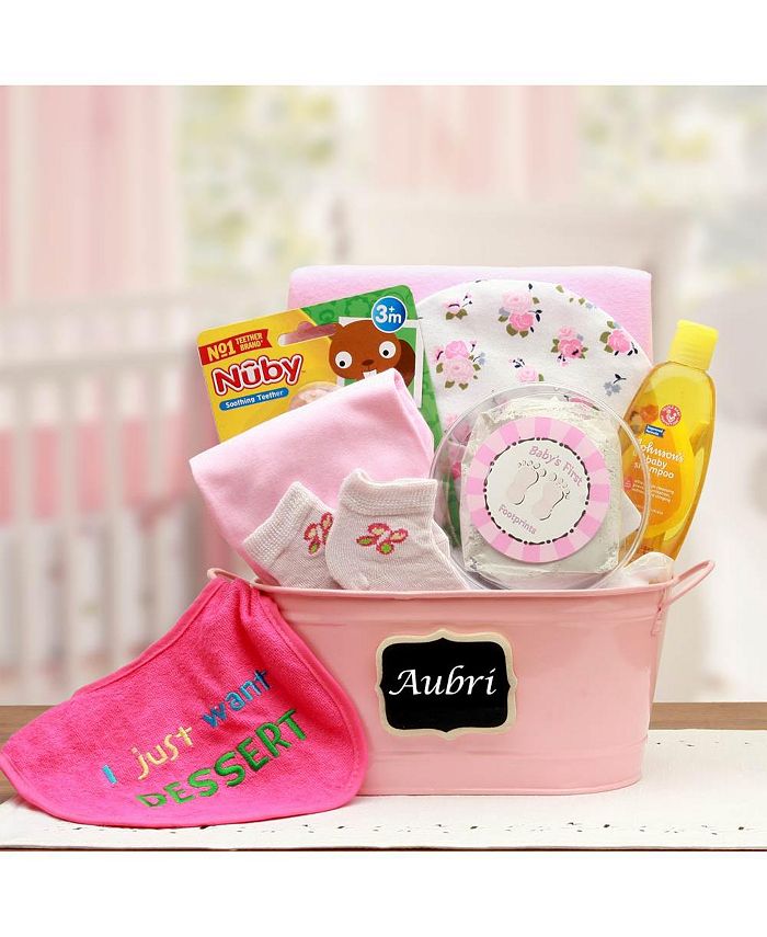 GBDS Baby Basics Gift Pail Pink baby bath set baby girl gifts new